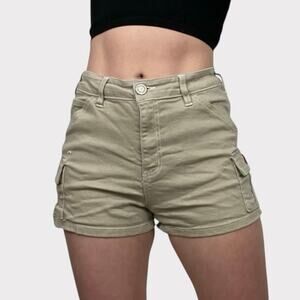 Dickies Denim Beige Cargo Mini Jean Shorts
